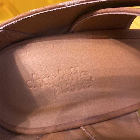 Charlotte Russe faux leather open toe heel 8, 3” heel - Picture 8 of 10